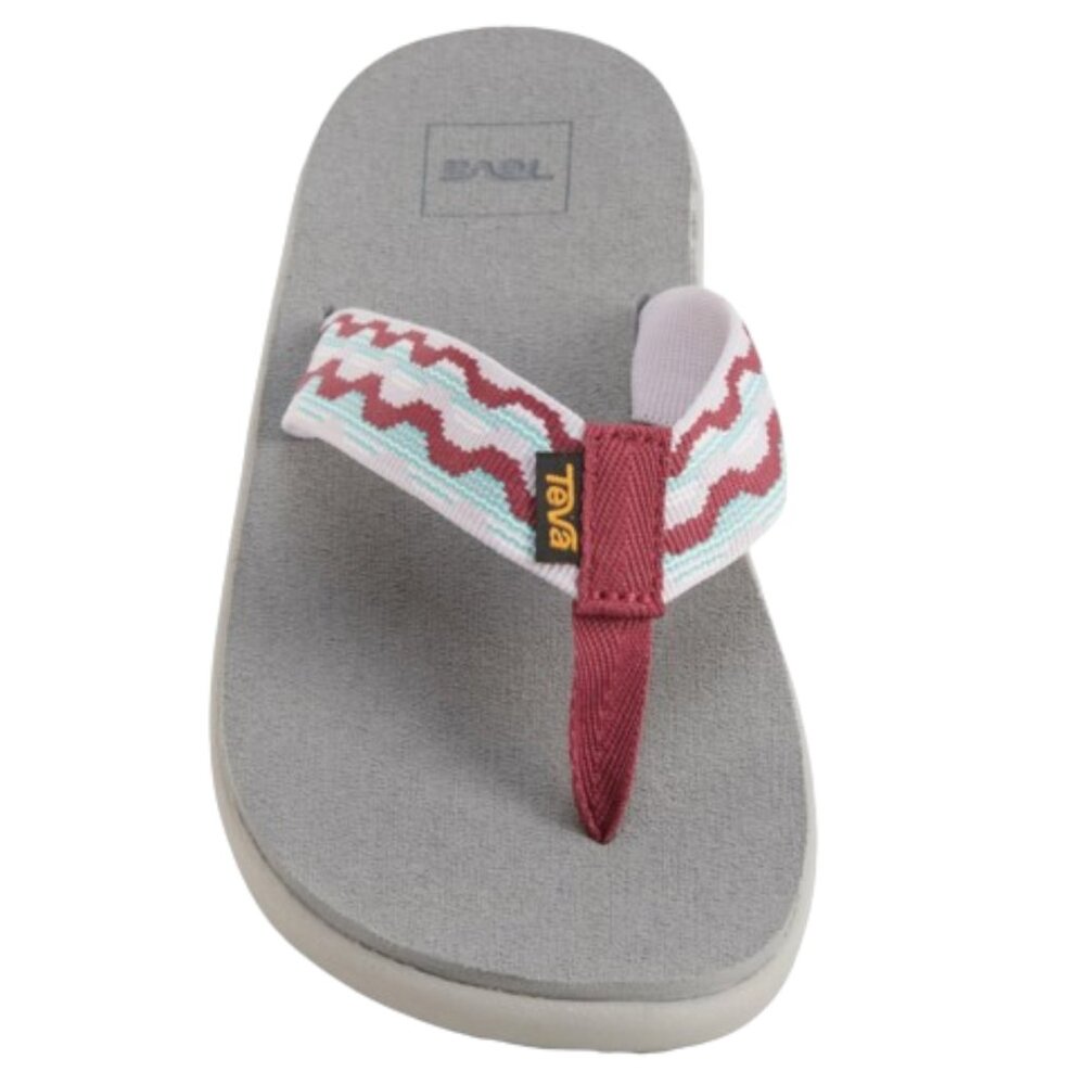Teva Voya Flip Flop Sandals Multicolor Strap Womens Size 6 Grey